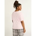 thumbnail image 5 of Joyspun Women’s Sleep Tee with Short Sleeves, Sizes XS-3X, 5 of 6