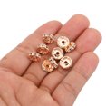 thumbnail image 4 of Unique Bargains 10mm Spacer Beads, 100pcs Bead Spacers Rhinestone Round Bulk Beads for Jewelry Making, Rose Gold, 4 of 5