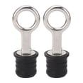 thumbnail image 2 of 2PCS Boat Plug Snap Handle, Boat Plugs Snap Handle Drain Plug, Stainless Steel Drain Snap Plug Rubber Boat Plug, Marine Boat Drain Twist Plug, Marine Boat Rubber Plug, 2 of 7