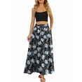 thumbnail image 4 of Women'S Flowy Maxi Skirt Summer Pleated High Waisted Casual Long Skirts with Pockets Kapok Flower S, 4 of 8