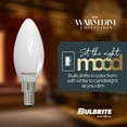 thumbnail image 3 of Bulbrite 5 Watt LED B11 Light Bulbs, Warm Dimming 3000K (Soft White) - 1800K (Candlelight), 500 Lumens, (4 Pack), 3 of 5