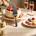 thumbnail image 6 of Stainless Steel Cake Server, Cake Pie Server, 2 In 1 Cake Cutter Server, Cake Cutter for Wedding, Thickened Dessert Slicing Tool, Non Stick Dessert Serving Knife, Pizza Pastry Cake Slicer,Black, 6 of 6