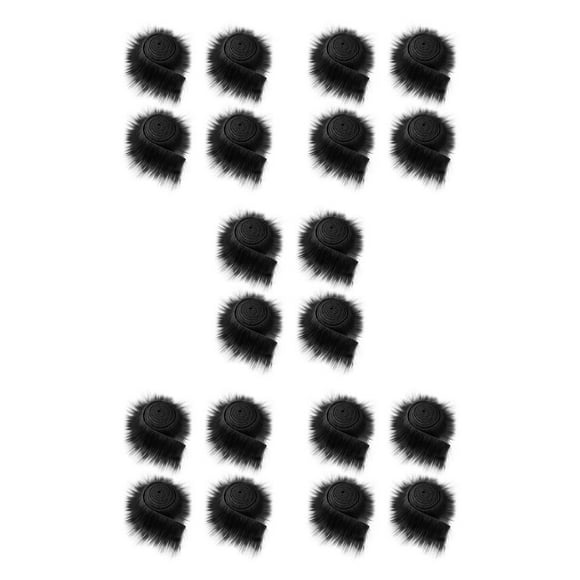 Billuyoard 4 Roll Soft Faux Fabric Fuzzy Furry Wide Costume Decor 9cmx6m Christmas Type2