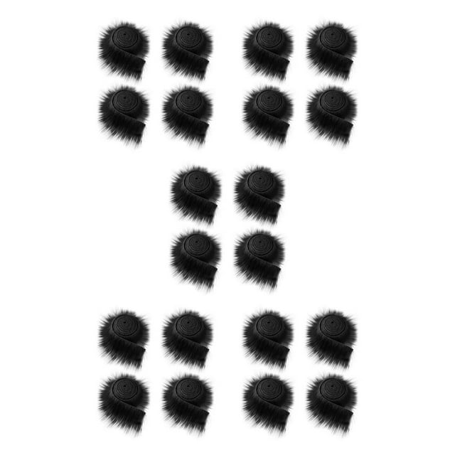 Cateissary 4 Roll Soft Faux Fabric Christmas Furry Wide Costume 9cmx6m Decor Fuzzy Type2