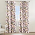 thumbnail image 4 of Topfinel Fancy Hummingbird Patterned Curtain,Pink Curtains for Living Room, Thermal Insulated Blackout Curtains for Bedroom, Floral Vintage Lemon Curtains 90 inch Length 2 Panels Set, 4 of 11