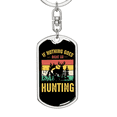thumbnail image 5 of Nothing Is Right Go Hunter'S Keychain Stainless Steel or 18k Gold Dog Tag Keyring, 5 of 10