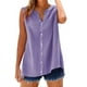 thumbnail image 1 of Vestidos Casuales Para Mujer, Blusas De Mujer De Moda Camiseta informal de verano para mujer, sin mangas, lisa, con cuello vuelto, 1 of 8