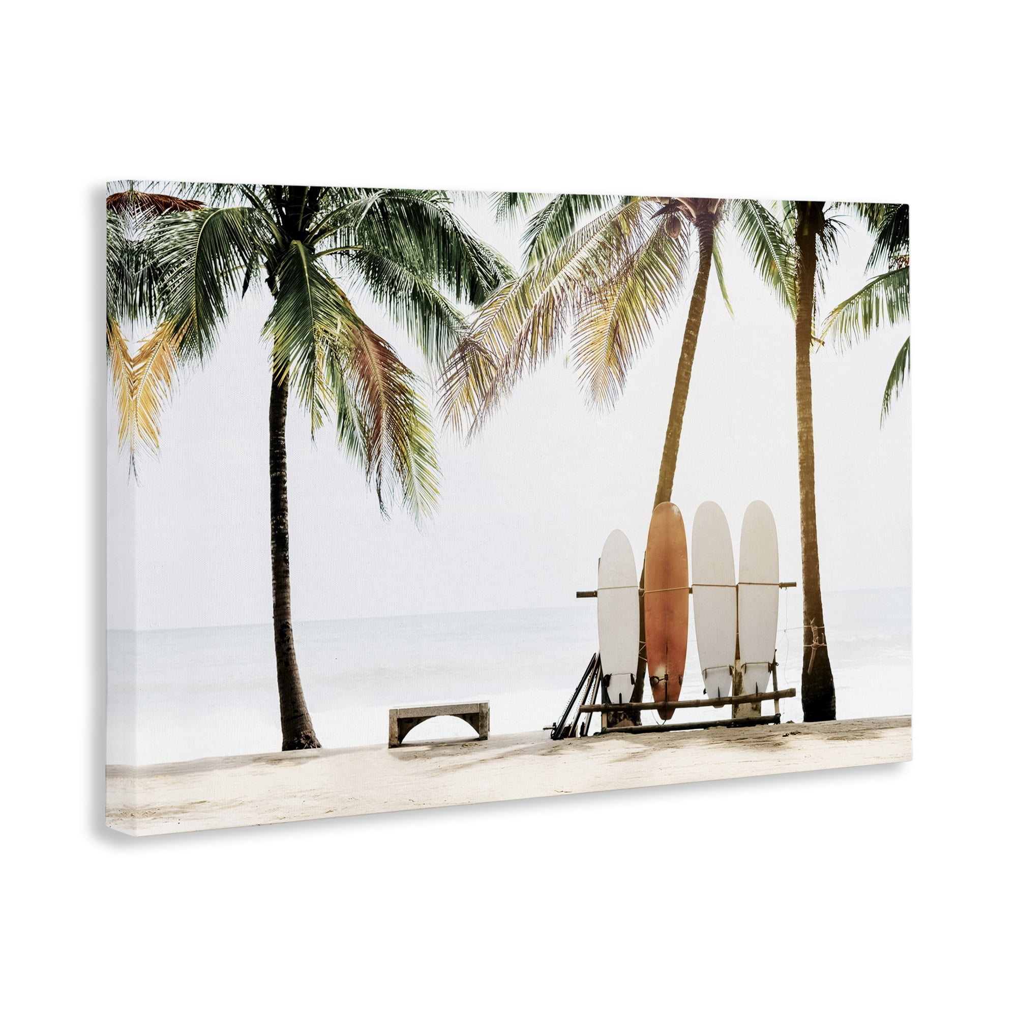 Stupell Industries Hawaii Surfing View Nautical & Beach Photography Wrapped Canvas Art Print Wall Art, 24 x 16