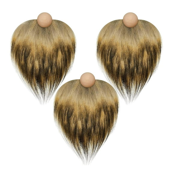 3Pcs Pre Cut Gnome Beards Unfinished Wooden Balls Gnome Beard Craft for Xmas Style C
