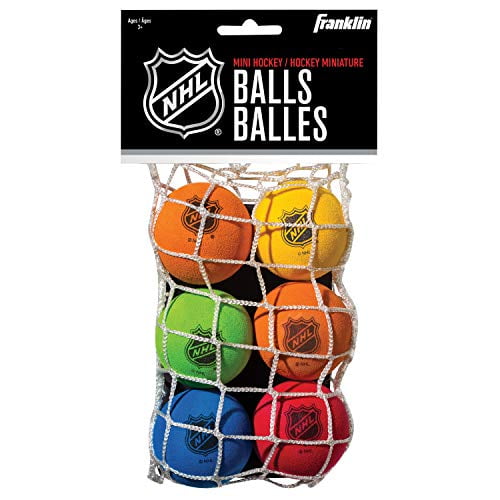 Ensemble de Balles de hockey de rue couleur extrême de la NHL de Franklin Sports  Balles Couleur Extrême HD 
