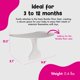 thumbnail image 2 of Asiento plegable con cierre de bandeja para bebés de 3 a 12 meses, color blanco, 2 of 9