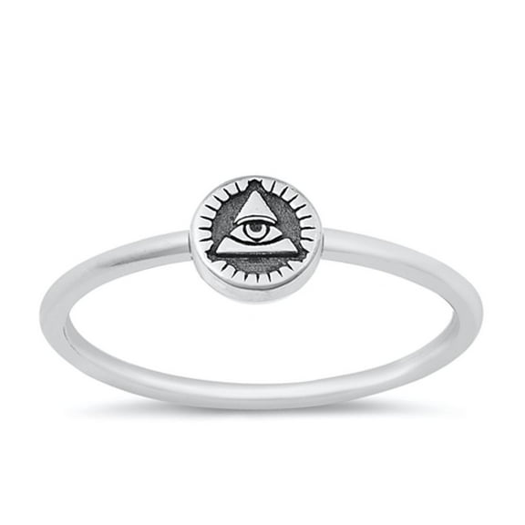 Wholesale All Seeing Eye of Providence Ring .925 Sterling Silver Band Jewelry Female Male Size 6