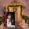 thumbnail image 3 of Winter Christmas Garden Flag Snowman Buffalo Plaid Welcome Flags Double Sided 12.5 x 18 Inch Burlap Vertical Snowflake Outdoor Yard Decorations, 3 of 5