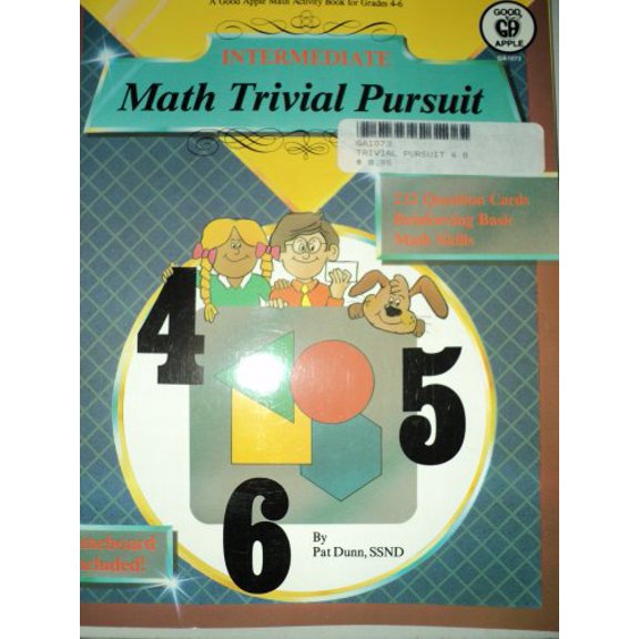 Pre-Owned Math Trivial Pursuit: Intermediate Level (A Good Apple Math Activity Book for Grades 4-6), 9780866534680, 0866534687, Paperback, Workbook edition