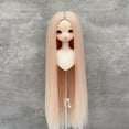 thumbnail image 3 of 1/4 Doll , Soft High Temperature Silk, Long Straight  With DIY Styling For Dolls, Trimmable, Suitable For 1/4 Head Circumference, 3 of 8