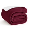 thumbnail image 1 of Manta Bedsure Sherpa Fleece tamaño Twin 152 x 203 cm color burdeos, 1 of 8