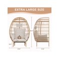 thumbnail image 3 of Studyset Patio Egg Chair Oversized Lounger,Wicker Egg Rattan Chair Outdoor Indoor,Oversized Egg-Shaped Chair,500 Lbs Egg Shape Balcony Chair Lounge Chairs For Living Room,Balcony,Backyard, 3 of 8
