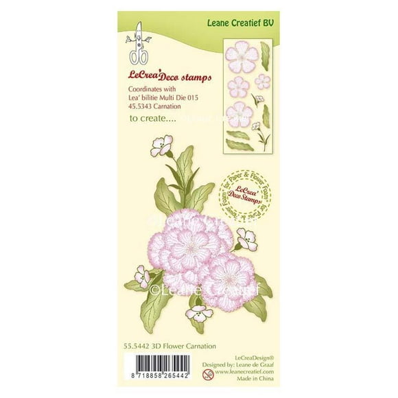 Lecreadesign Clear Stamp 3D Flower Carnation