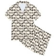 thumbnail image 3 of MIASHUI Garçon Fille Ensemble de Pyjama 2 Pcs à Boutons pour Enfants, Imprimé de Pâques, Beige, 12-13 Ans, 3 of 5
