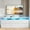 White, variant on TV Stand with LED Light and Charging Station, TV Mount for 32/45/55/60/65/70/75 inch TVs, Modern LED TV Stand with 6 Drawers,White Entertainment Center for Living Room,Bedroom,White