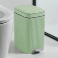 thumbnail image 4 of Small Trash Can with Lid with Foot Pedal and Push-on Lid Small Bathroom Trash Can Ultra-Thin Pedal Trash Can,1 * garbage can,As Shown, 4 of 4
