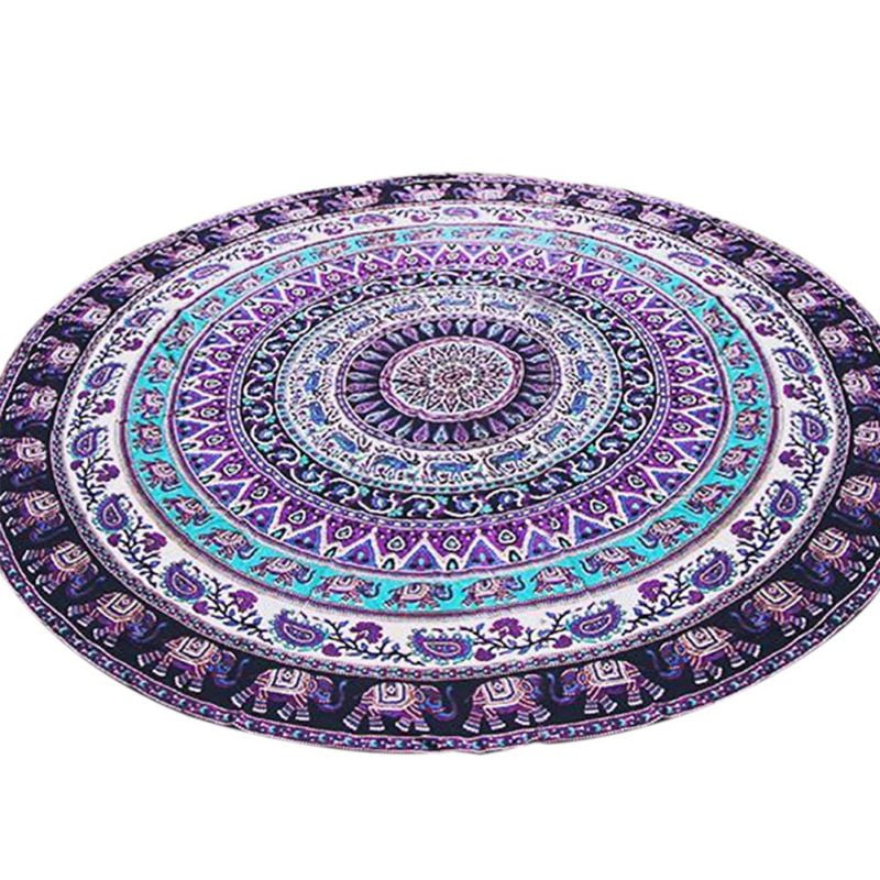 HOT Hippie Mandala Round Towel Tapestry Wall Decor Beach Throw Blanket Yoga Mat 