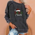 thumbnail image 2 of LEAVINGSUO Womens Plus Size Clearance $10 Fashion Women Round Neck Long Sleeve T-Shirt Printing Sweatshirt Blouse Tops, 2 of 5