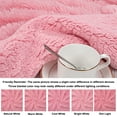 thumbnail image 6 of Unique Bargains Double-sided Fluffy Shaggy Faux Fur Blanket Pink Twin(60" x 80"), 6 of 8
