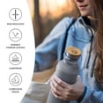 thumbnail image 3 of Botella de Agua de Acero Inoxidable Bambaw Thermos 750 ml Gris, 3 of 8
