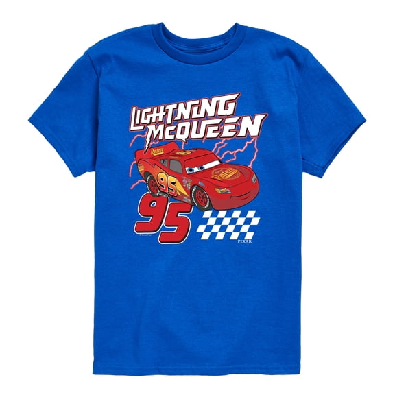 Cars - Lightning McQueen - Youth Boys Short Sleeve Graphic T-Shirt