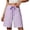 Shorts-Purples, variant on Bermuda Shorts for Women Loose New Women’s Linen Striped Shorts, Elastic Waist Drawstring Casual Beach Bottoms, Loose Knee Length Bermuda Shorts with Pockets Red L