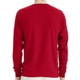 thumbnail image 4 of Hanes Essential-T Men's Long Sleeve T-Shirt, Crewneck, Classic Fit Cotton Tee, Deep Red, 3XL, 4 of 5
