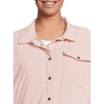 thumbnail image 5 of Time and Tru Women's Plus Size Snap Front Shacket, Sizes XS-3X, 5 of 6