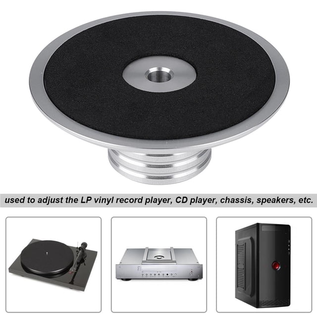 Nuevo Black Record Weight Clamp Lp Vinyl Turntables Metal Disc Stabilizer -Silver Vogacara EL007631-00