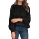 thumbnail image 1 of Suéter de moda para mujer, suéter de manga larga, informal, de punto acanalado, para invierno, suéter, camisa, top, 1 of 5