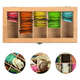 thumbnail image 5 of 2 cajas organizadoras de joyas con sistema de bambú multifuncional, 5 compartimentos, para guardar bolsitas de té, azúcar, 5 of 8