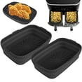 thumbnail image 2 of MesaSe 2 Pcs Pot en Silicone pour Friteuse à Air Chaud Doublure de Friteuse à Air Réutilisable Panier de Friteuse à Air Rectangulaire Poêle de Friteuse à Air Antiadhésive Plateau de Cuisson en Silicone pour Friteuse à Air Résistant à la Chaleur Accessoires pour Friteuse à Air pour 8 Qt A, 2 of 11