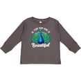 thumbnail image 3 of Inktastic Peacock Girls Long Sleeve Toddler T-Shirt, 3 of 5