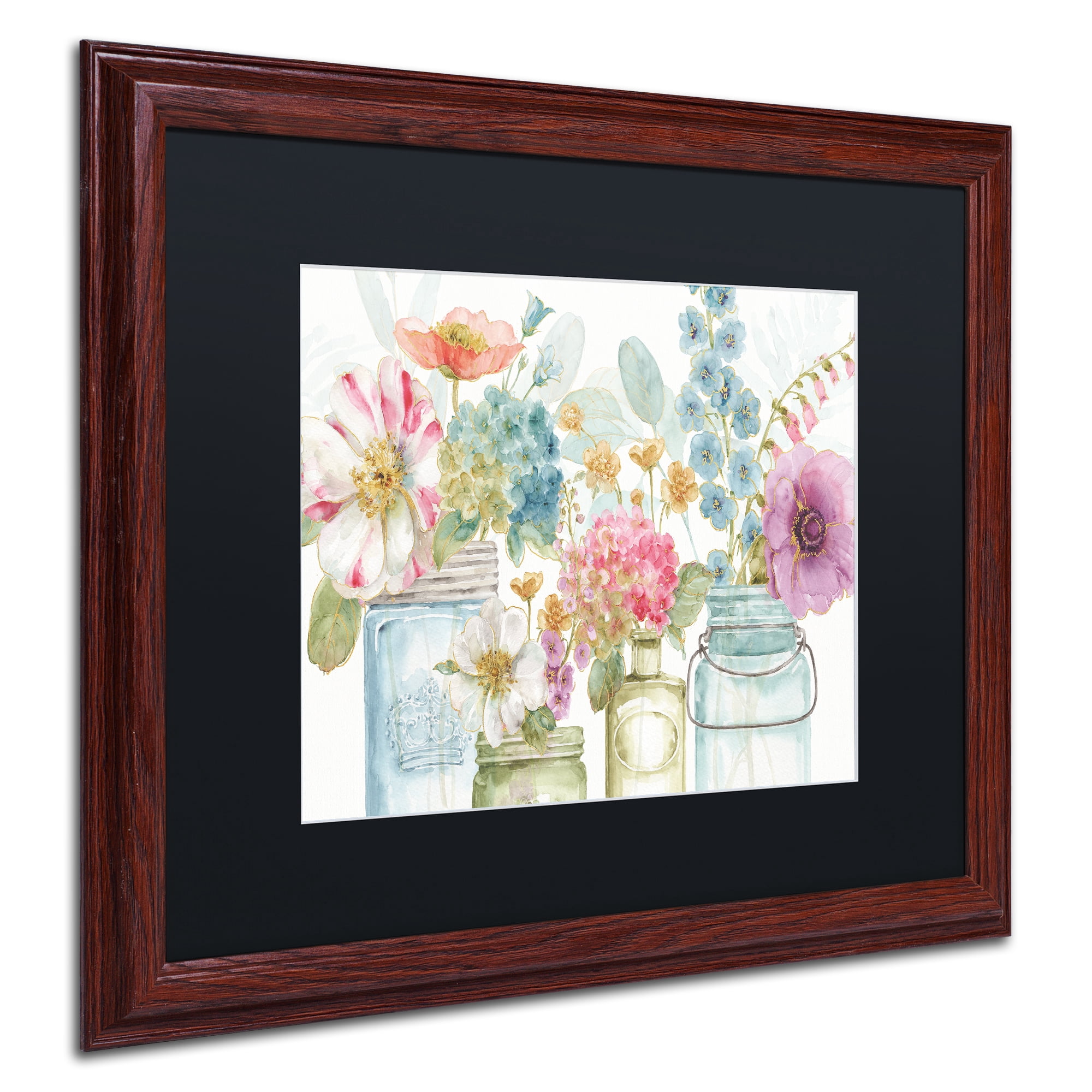 Lisa Audit 'Rainbow Seeds Flowers X' Matted Framed Art