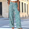 thumbnail image 2 of Qingpeng Womens Summer Palazzo Pants Printed Flowy Beach Wide Leg Casual Pants Trousers with Pockets for Daily Wear, 2 of 5