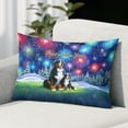 thumbnail image 2 of Happy New Year Bernese Mountain Dog Family Cheer Winter Midnight Firework Pillowcase Double Sided Berner Lover Gifts Pillow Case Covers - 02025, 2 of 3