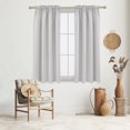 thumbnail image 4 of Deconovo Grayish White Blackout Curtains Rod Pocket Curtain Panels Room Darkening Curtains for Window 52 W x 45 L inch 2 Panels, 4 of 11