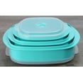 thumbnail image 3 of Calypso Basics par Reston Lloyd Batterie de Cuisine pour Micro-Ondes de 6 Pcs, Ensemble de Cuiseur Vapeur et de Rangement, Turquoise, 3 of 4