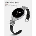 thumbnail image 5 of Wearlizer Celtic Knot Leather Band Compatible with Samsung Galaxy Watch 9/8 40mm 44mm & Galaxy Watch 8 Classic 46mm Women, Slim Dressy Soft Leather Strap, 5 of 6