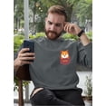 thumbnail image 2 of Cute Pocket Corgi Sweatshirt Men -Image by Shutterstock, Male 4X-Large, 2 of 4