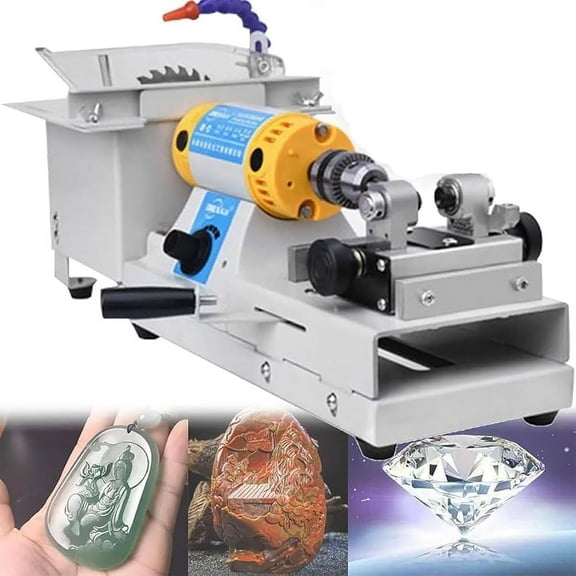 Gemstone Polishing Grinding Machine, Rock Jewelry Buffer Polisher, 750W DIY Jewellery Lapidary Saw with 800-10000rpm Speed Adjustable, for Grinding Polishing Drilling