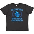 thumbnail image 3 of Inktastic Dreidel Champion Hanukkah with Blue Laurels Youth T-Shirt, 3 of 5
