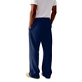 thumbnail image 5 of Mens Lightweight Baggy Sweatpants Straight Leg Open Bottom Thin Drawstring Lounge Pants with Pockets Blue 2XL, 5 of 7