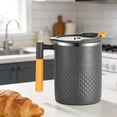 thumbnail image 5 of Clearance Under $6 Dark Gray Double Wall Vacuum Insulated Coffee Mug, 450ml Stainless Steel Travel Cup with Lid and Handle, 5 of 5