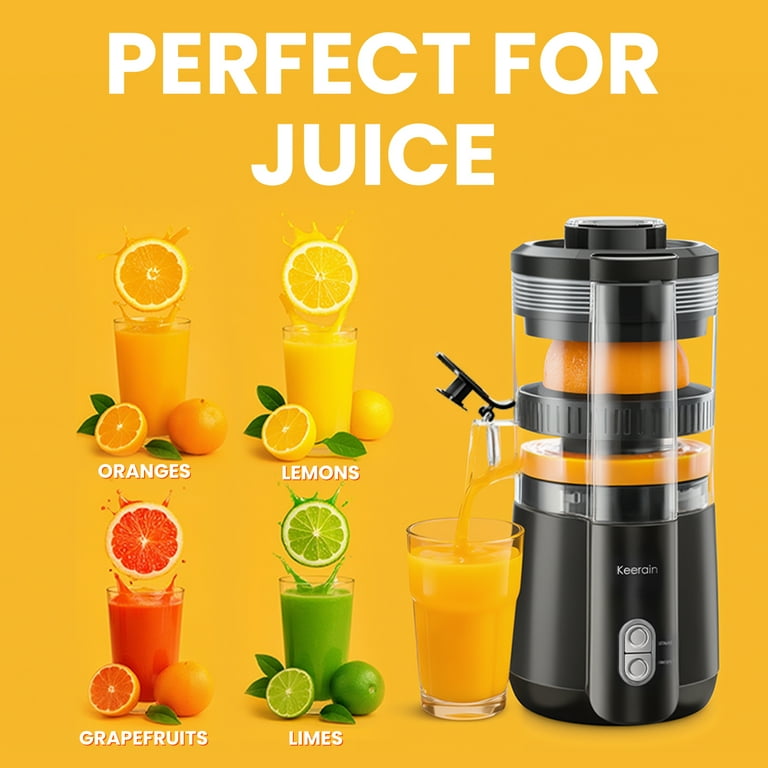 Keerain Electric Orange Juicer Hand-Free Automatic Citrus Squeezer